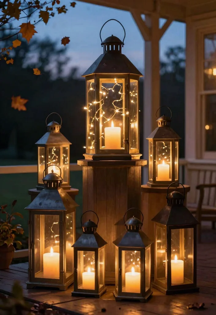 12 Fall Decorations Porch Ideas That Don't Blow Away in Wind - 5. Heavy Lanterns 1
