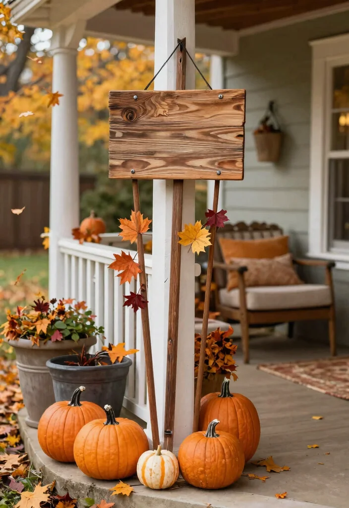 12 Fall Decorations Porch Ideas That Don't Blow Away in Wind - 6. Securely Fastened Decorations 1