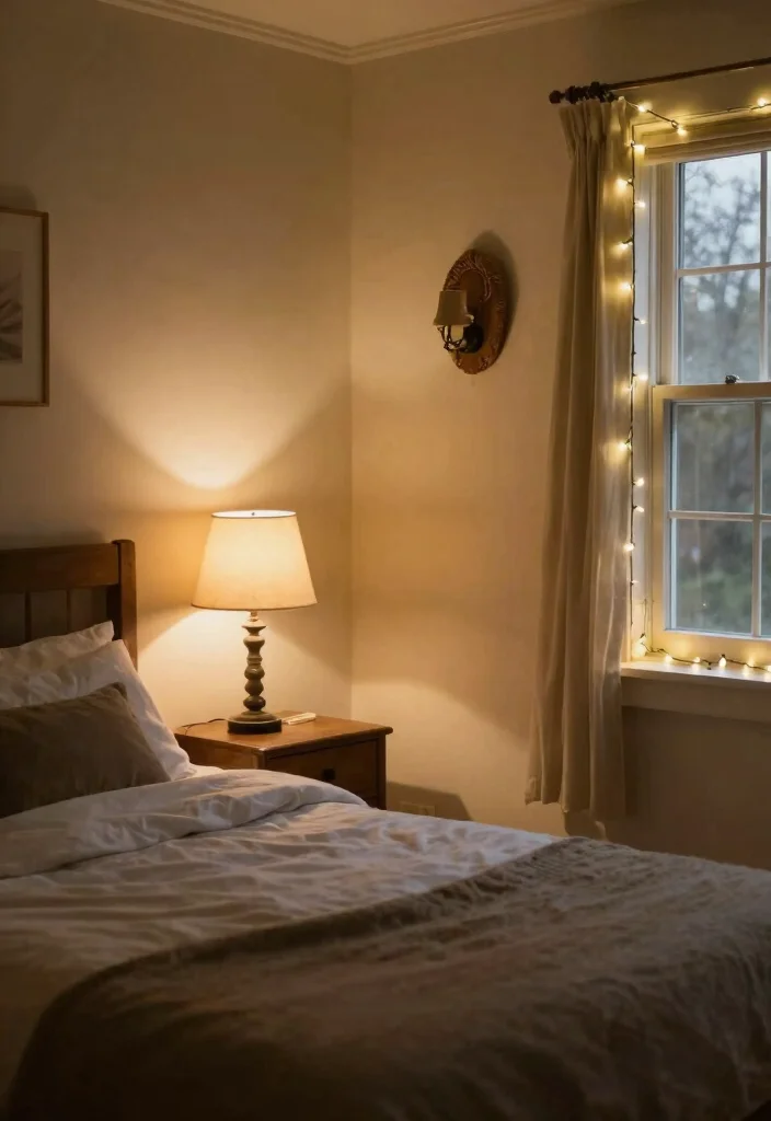 12 Farmhouse Master Bedrooms Decor Ideas for Small Spaces - 12. Create a Cozy Atmosphere with Lighting 1