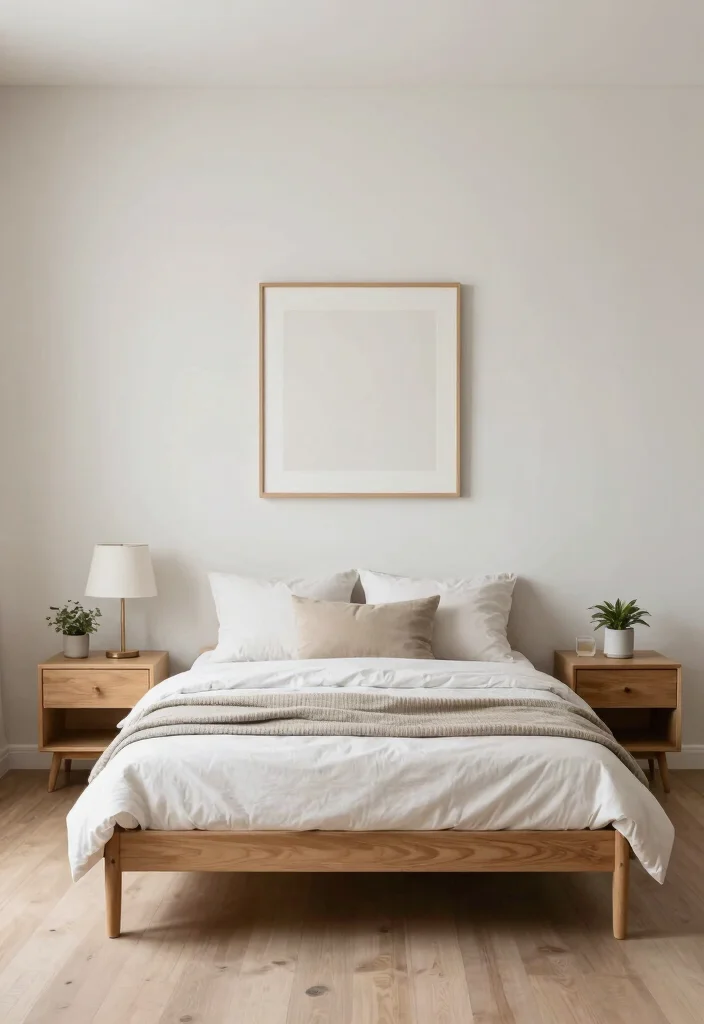 12 Farmhouse Master Bedrooms Decor Ideas for Small Spaces - 7. Opt for Minimal Decor 1