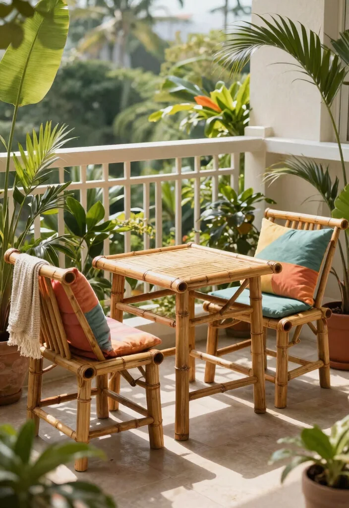 12 Outdoor Furniture Sets on a Budget That Actually Last More Than One Season - 1. Stylish Bamboo Set - Perfect for Small Balconies 1