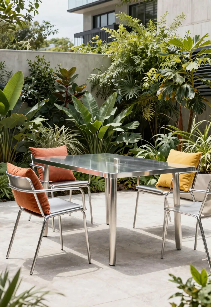 12 Outdoor Furniture Sets on a Budget That Actually Last More Than One Season - 3. Durable Steel Set – Modern and Sleek 1
