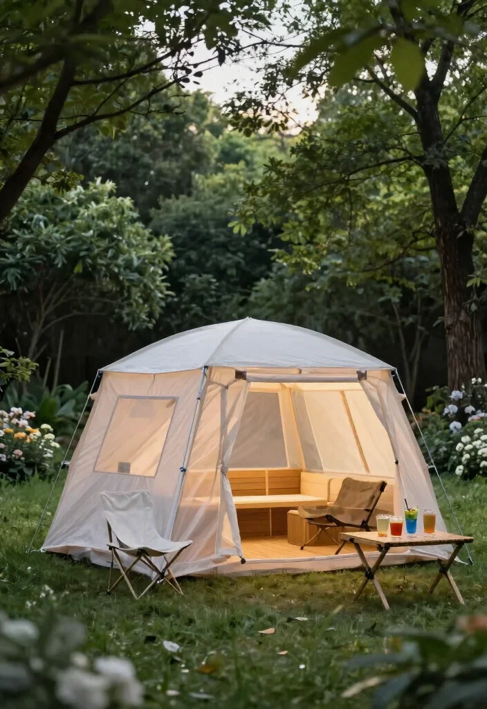 12 Outdoor Sauna Ideas That Don't Need a Plumber or Electrician - 4. The Minimalist Tent Sauna 1