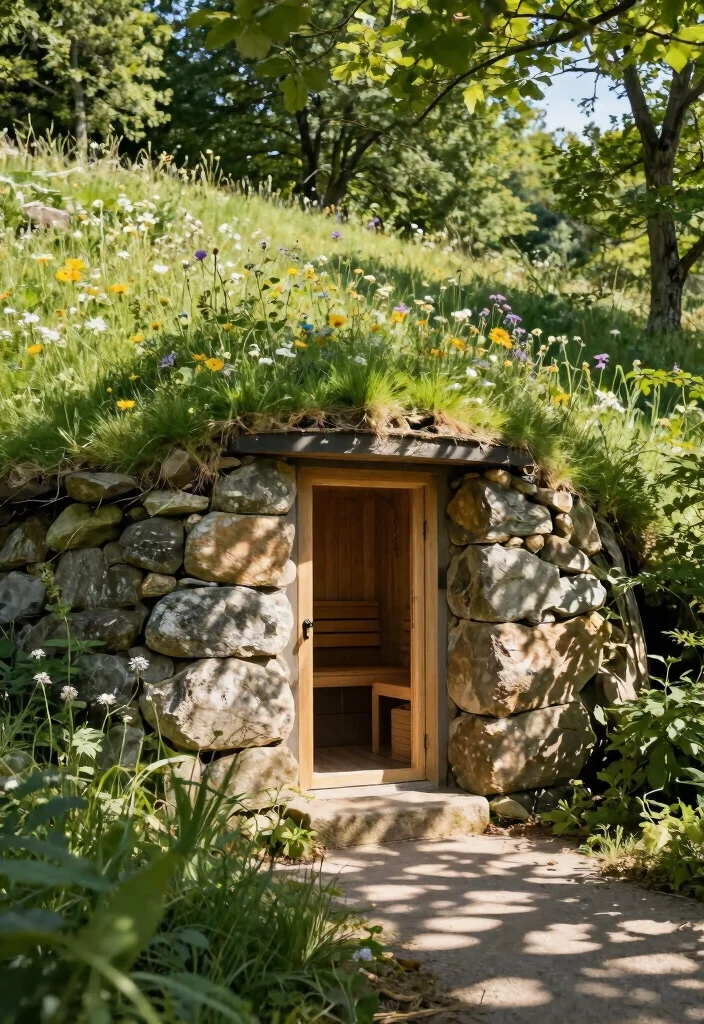 12 Outdoor Sauna Ideas That Don't Need a Plumber or Electrician - 5. The Eco-Friendly Earth-Sheltered Sauna 1