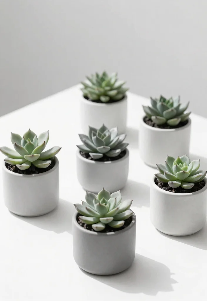 12 Outdoor Succulent Arrangement Ideas That Survive Full Sun - 11. Minimalist Succulent Arrangements 1