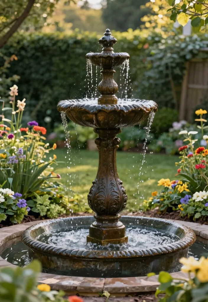 12 Outdoor Water Features That Run Without a Buried Line - 7. Cast Iron Water Features 1