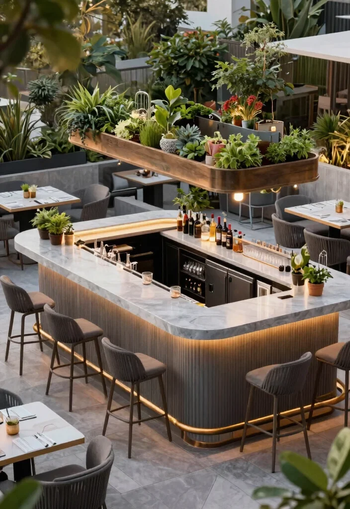 12 Terrace Bar Counter Ideas for Small Spaces Without a Full Build - 6. Multi-Functional Bar Counter 1