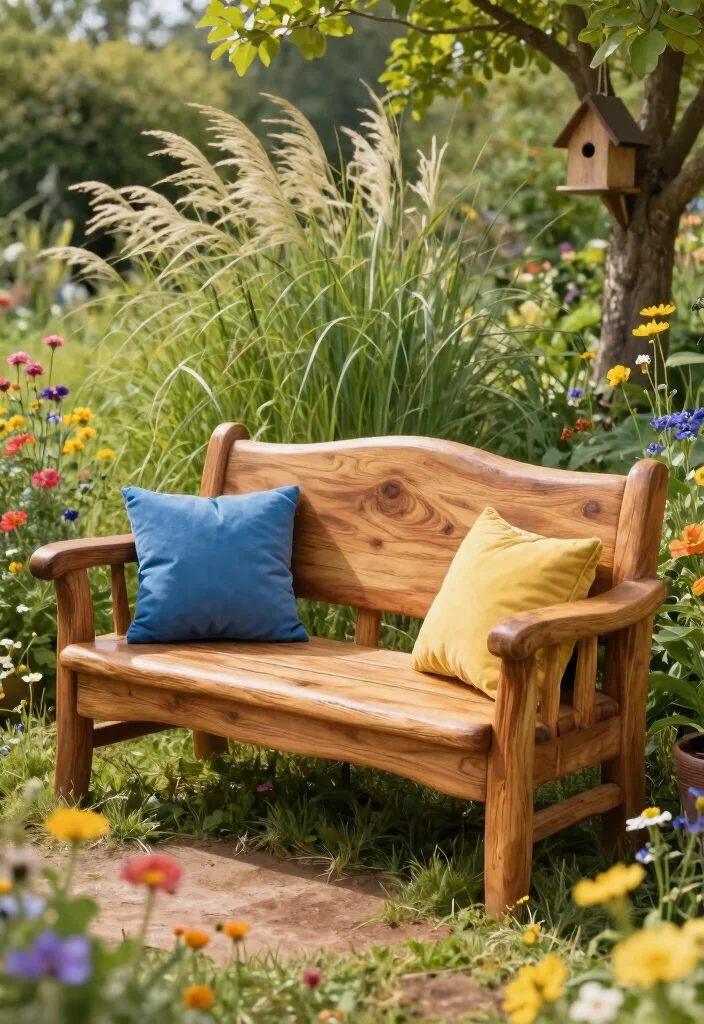 12 Wood Bench Outdoor Ideas That Last Through Rain and Sun - 1. Rustic Cedar Loveseat 1