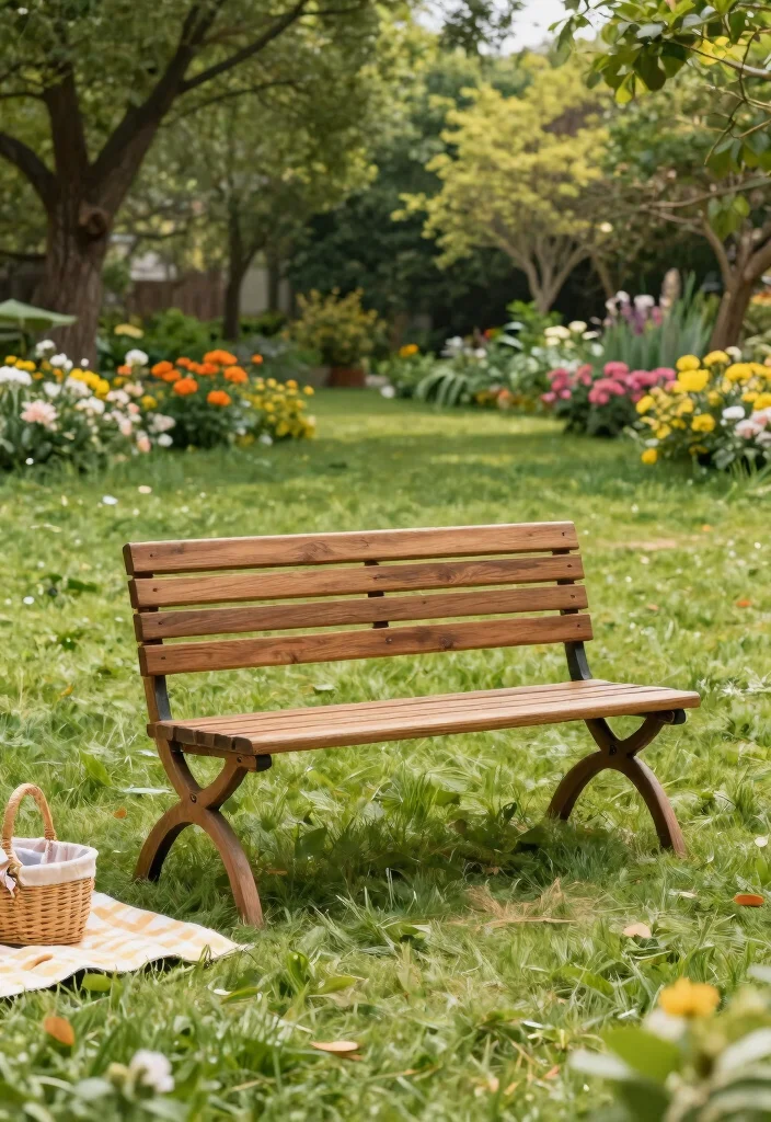 12 Wood Bench Outdoor Ideas That Last Through Rain and Sun - 10. Folding Bench for Versatility 1