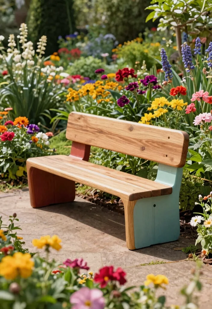 12 Wood Bench Outdoor Ideas That Last Through Rain and Sun - 12. Eco-Friendly Composite Bench 1