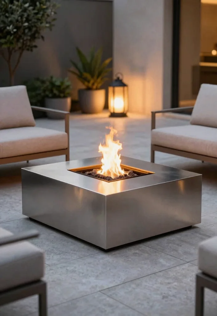 14 Backyard Fire Pit Patio Ideas for Small Spaces and Tight Budgets - 10. Minimalist Fire Pit Design 1