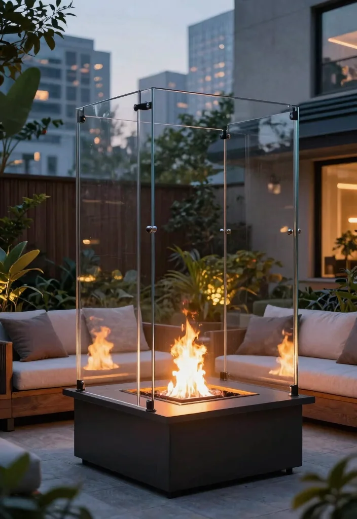 14 Backyard Fire Pit Patio Ideas for Small Spaces and Tight Budgets - 12. Fire Pit with Wind Guards 1