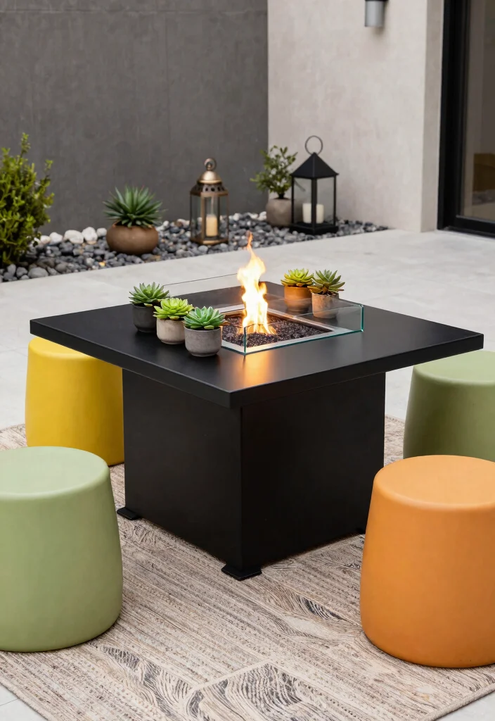 14 Backyard Fire Pit Patio Ideas for Small Spaces and Tight Budgets - 2. Fire Pit Table 1