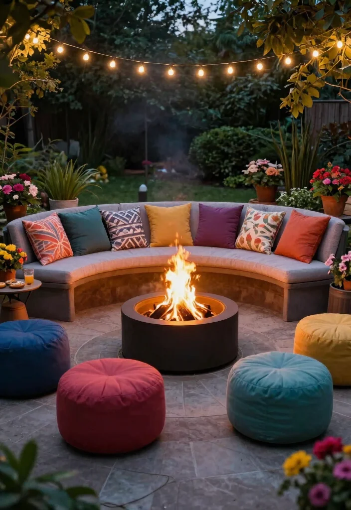 14 Backyard Fire Pit Patio Ideas for Small Spaces and Tight Budgets - 3. Circular Seating Around the Fire 1