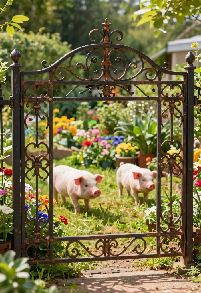 14 Hog Fence Ideas That Stop Digging and Keep Pigs Contained - 10. Decorative Garden Fencing 1