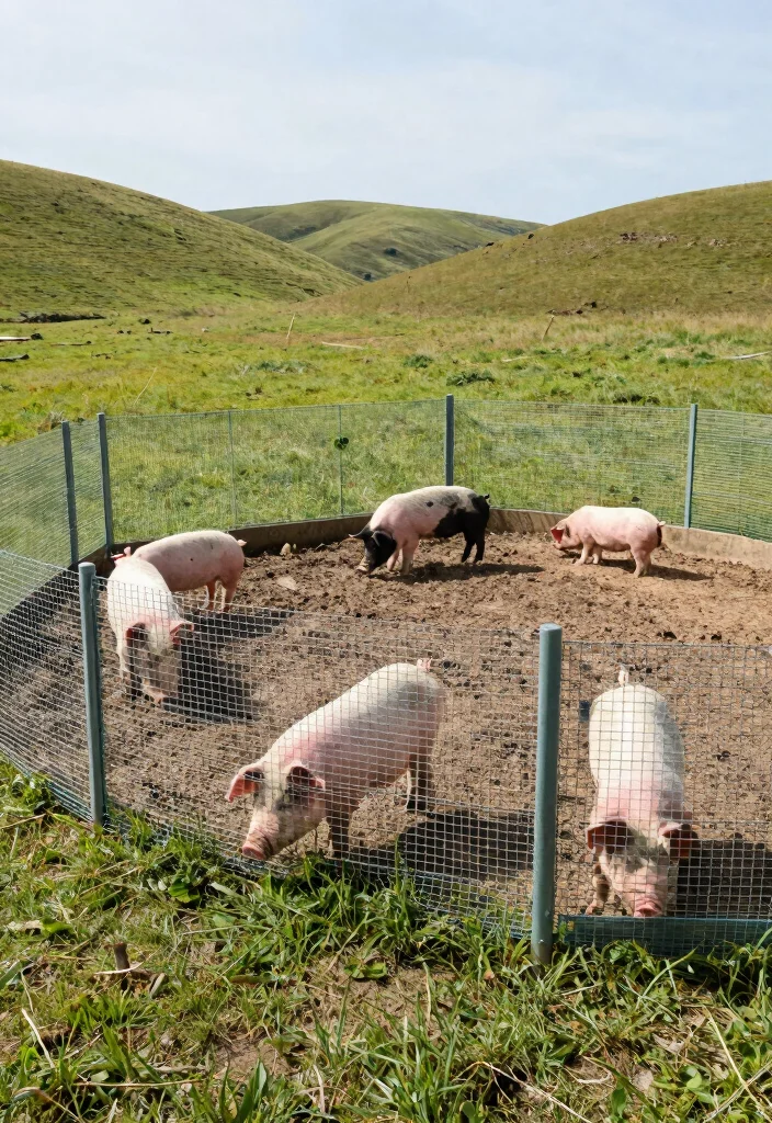 14 Hog Fence Ideas That Stop Digging and Keep Pigs Contained - 11. Temporary Fencing Solutions 1