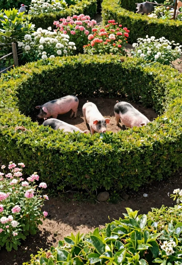 14 Hog Fence Ideas That Stop Digging and Keep Pigs Contained - 4. Natural Barriers with Plants 1