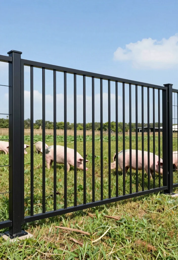14 Hog Fence Ideas That Stop Digging and Keep Pigs Contained - 7. Custom Welded Fencing Designs 1