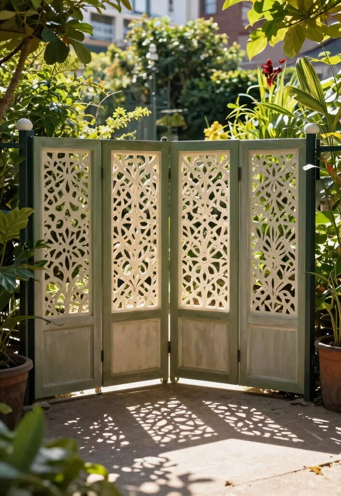 14 Metal Fence Ideas That Don't Rust or Need Annual Maintenance - 10. Panel Fencing with Decorative Cutouts 1