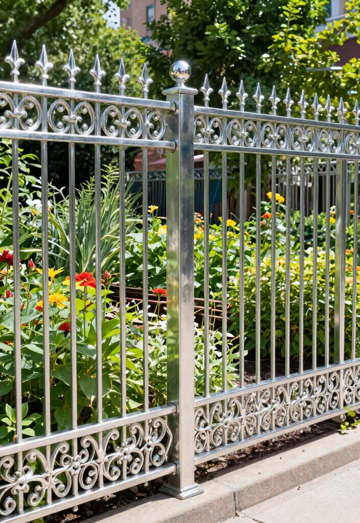 14 Metal Fence Ideas That Don't Rust or Need Annual Maintenance - 2. Decorative Aluminum Fences 1