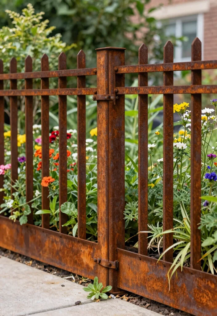 14 Metal Fence Ideas That Don't Rust or Need Annual Maintenance - 5. Cor-Ten Steel Fencing 1