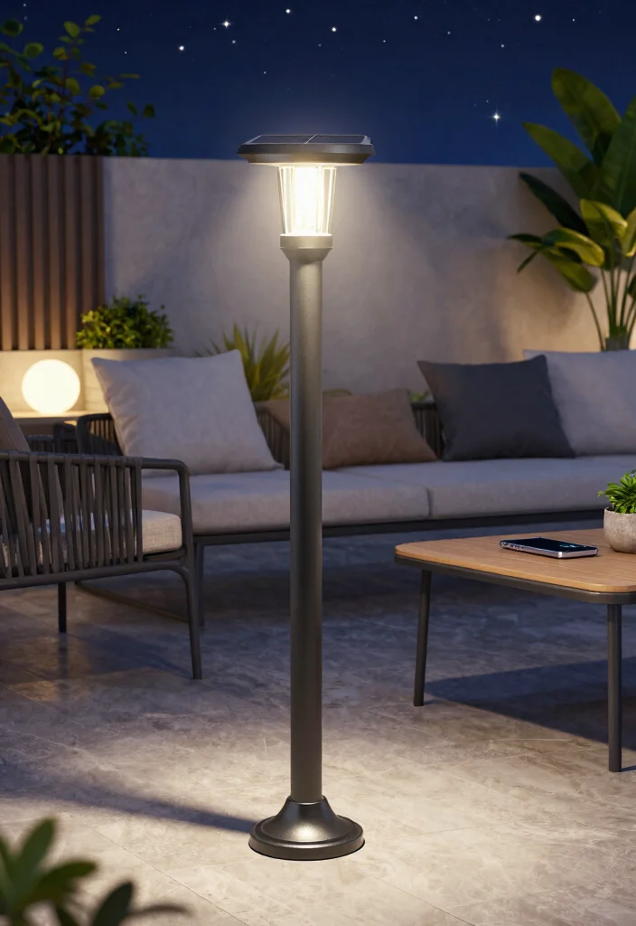 14 Outdoor Lamp Posts That Stay Lit Without Running New Wire - 11. Smart Solar Lamp Posts 1