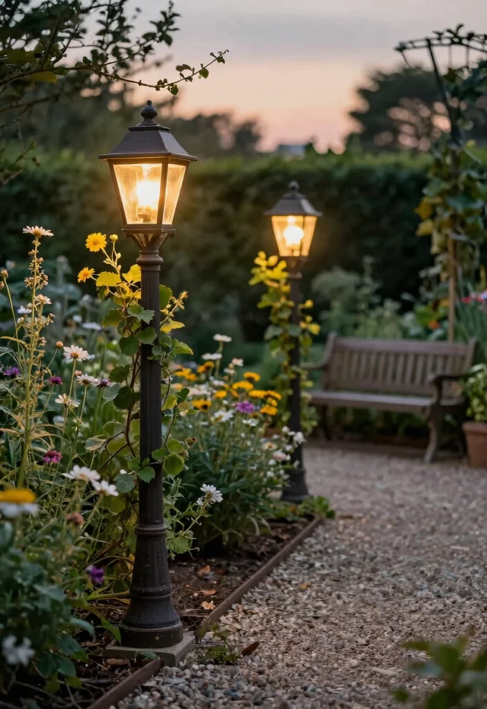 14 Outdoor Lamp Posts That Stay Lit Without Running New Wire - 2. Rustic Bronze Lantern-Style Solar Lamp Post 1