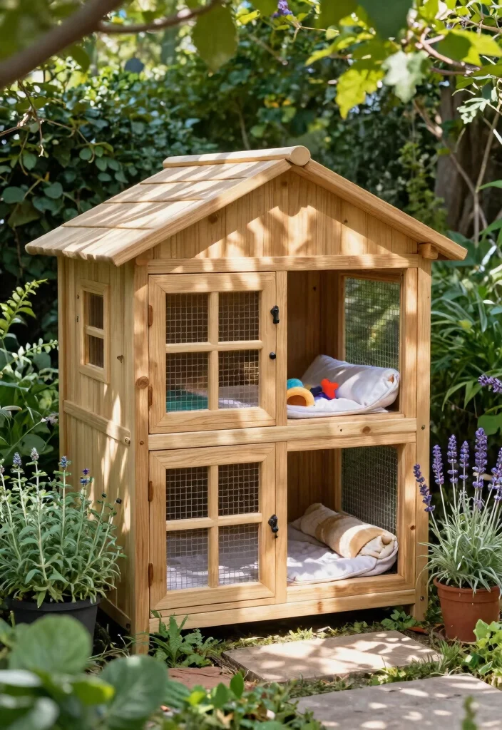 14 Outdoor Pet Enclosure Ideas That Keep Pets Safe and Cool - 1. The Cozy Cottage Enclosure 1