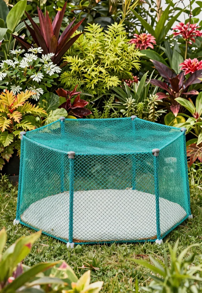 14 Outdoor Pet Enclosure Ideas That Keep Pets Safe and Cool - 10. The Decorative Fishnet Enclosure 1