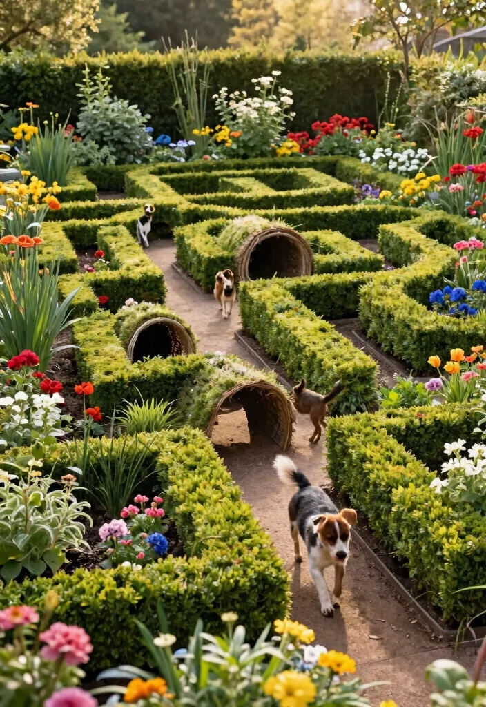 14 Outdoor Pet Enclosure Ideas That Keep Pets Safe and Cool - 3. The Garden Maze 1