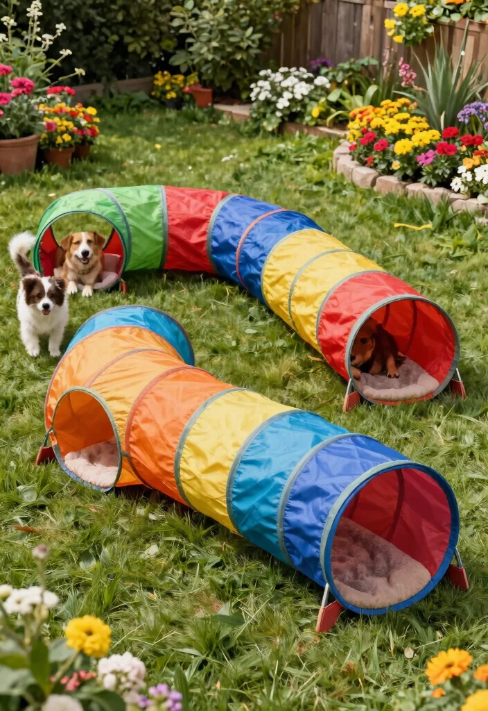 14 Outdoor Pet Enclosure Ideas That Keep Pets Safe and Cool - 7. The Playful Tunnel System 1