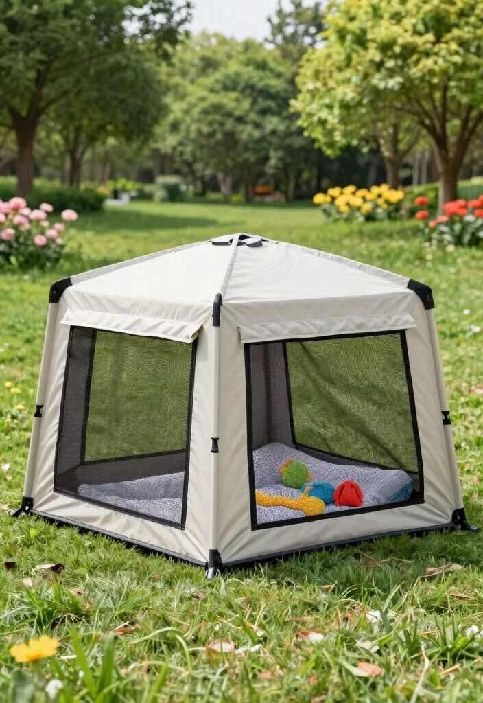 14 Outdoor Pet Enclosure Ideas That Keep Pets Safe and Cool - 8. The Portable Pet Shelter 1