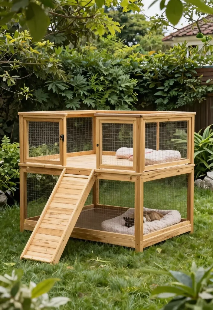 14 Outdoor Pet Enclosure Ideas That Keep Pets Safe and Cool - 9. The Elevated Deck 1