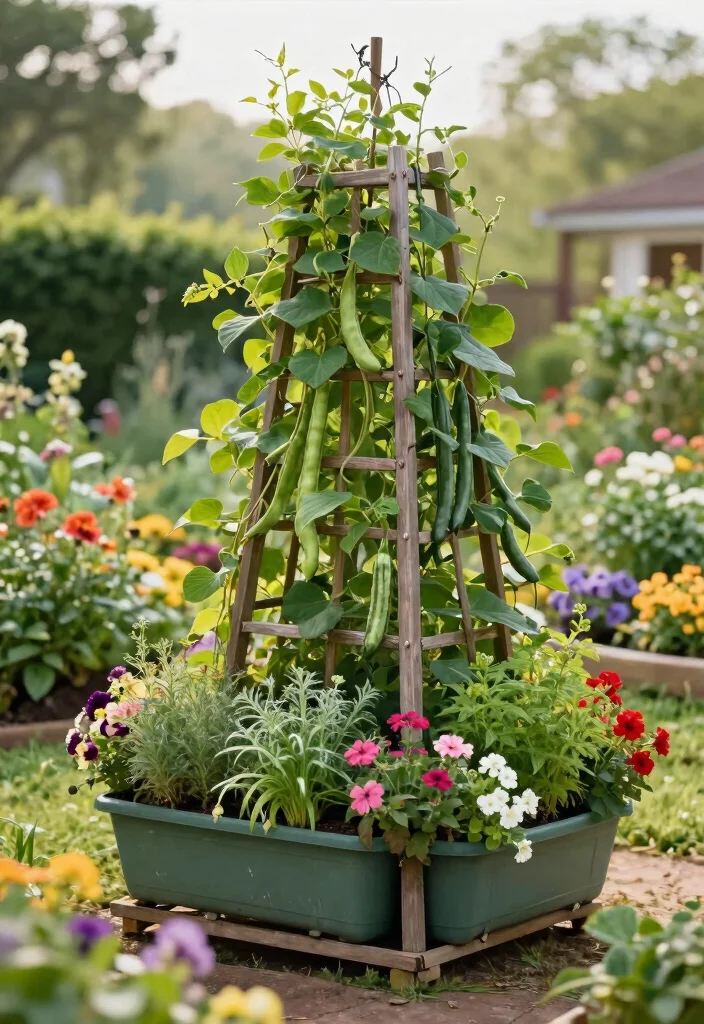 14 Pallet Trellis Ideas for Gardens That Cost Almost Nothing - 2. Pallet Planter Trellis Combo 1