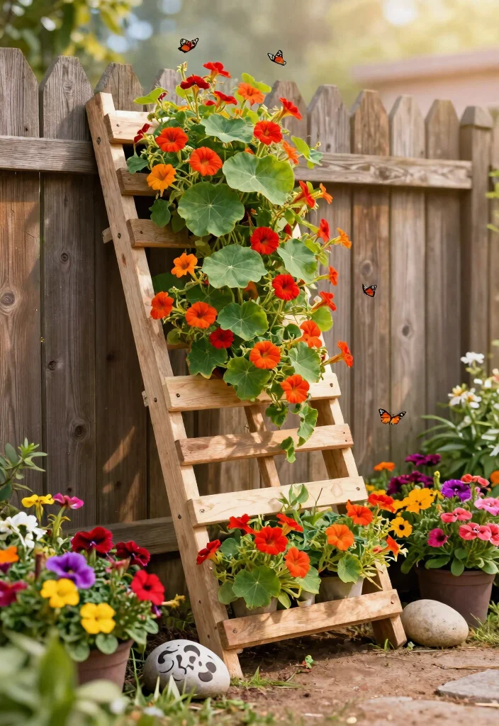 14 Pallet Trellis Ideas for Gardens That Cost Almost Nothing - 4. Leaning Pallet Garden Trellis 1