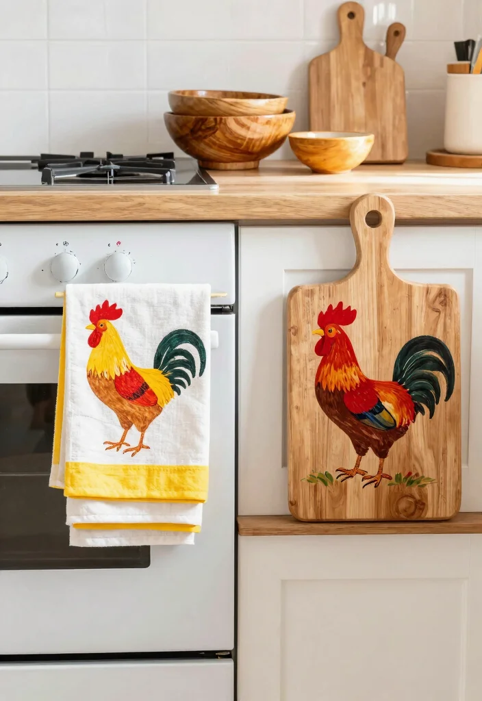 14 Rooster Kitchen Decor Farmhouse Style Ideas That Don't Look Dated - 2. Rooster-Themed Kitchen Accessories 1