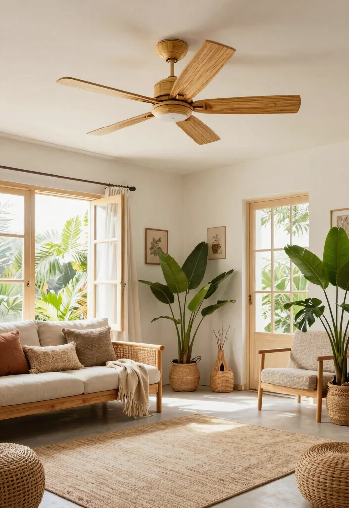 15 Boho Ceiling Fan Ideas That Add Texture Without Looking Cluttered - 10. Eco-Friendly Choices 1