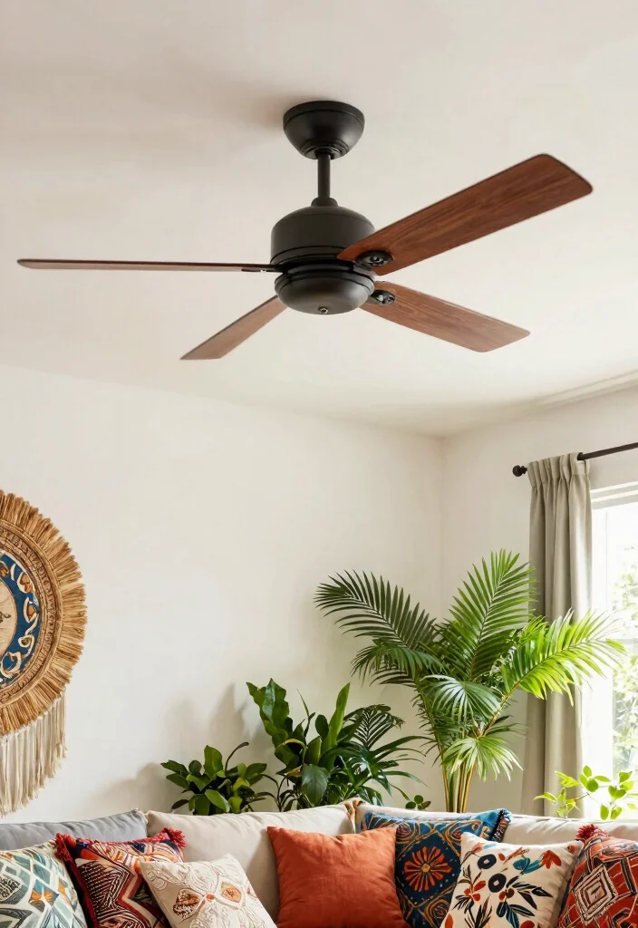 15 Boho Ceiling Fan Ideas That Add Texture Without Looking Cluttered - 14. Adjustable Blade Fans 1