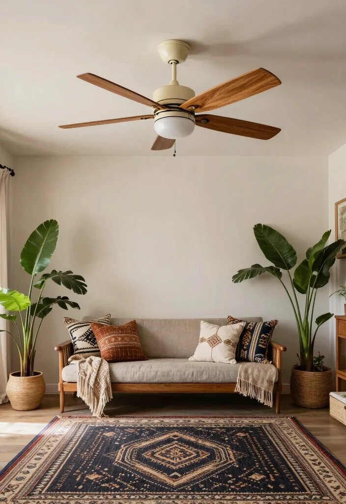 15 Boho Ceiling Fan Ideas That Add Texture Without Looking Cluttered - 8. Natural Wood Finishes 1