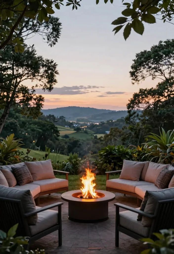 15 Fire Pit Patio Ideas for Small Yards Without Full Hardscaping - 13. Fire Pit with a View 1