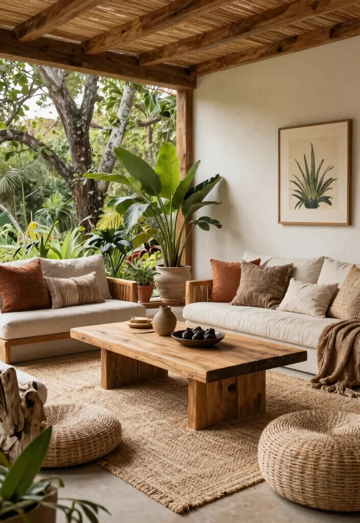15 Outdoor Living Space Ideas That Feel Cozy Without Walls - 13. Nature-Inspired Decor 1