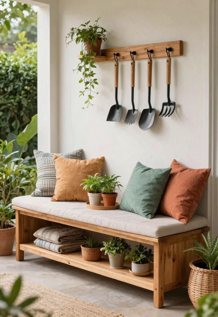 15 Outdoor Living Space Ideas That Feel Cozy Without Walls - 15. Functional Outdoor Storage 1