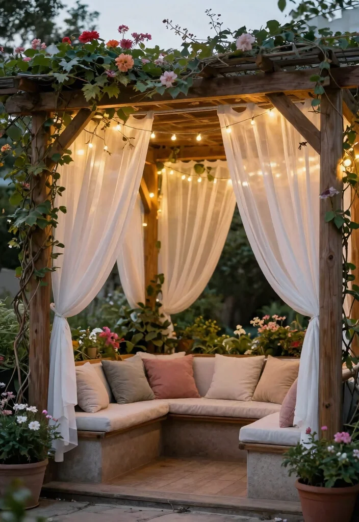 15 Outdoor Living Space Ideas That Feel Cozy Without Walls - 4. Pergola Retreat 1