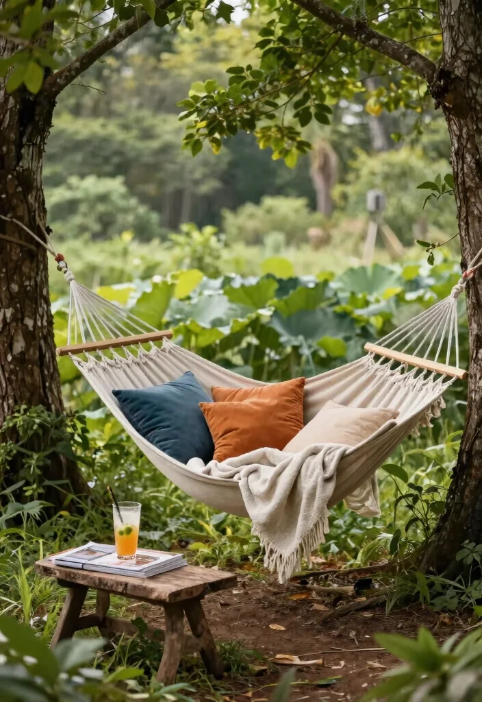 15 Outdoor Living Space Ideas That Feel Cozy Without Walls - 9. Cozy Hammock Haven 1
