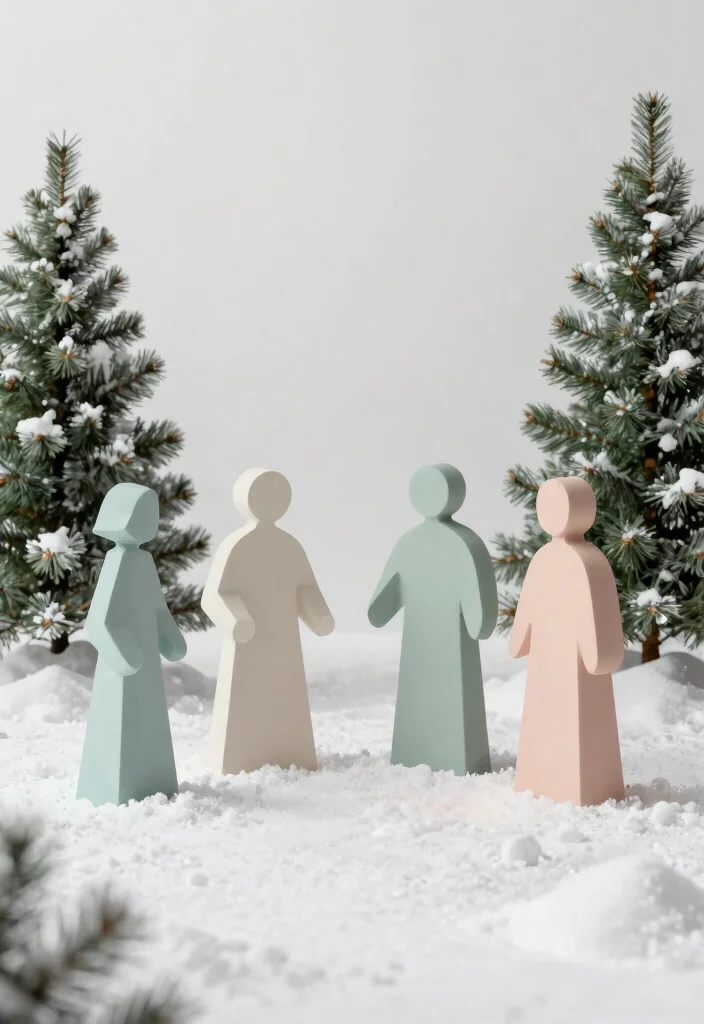 15 Outdoor Nativity Scene Ideas That Survive Winter Weather - 14. Minimalist Nativity Scene 1