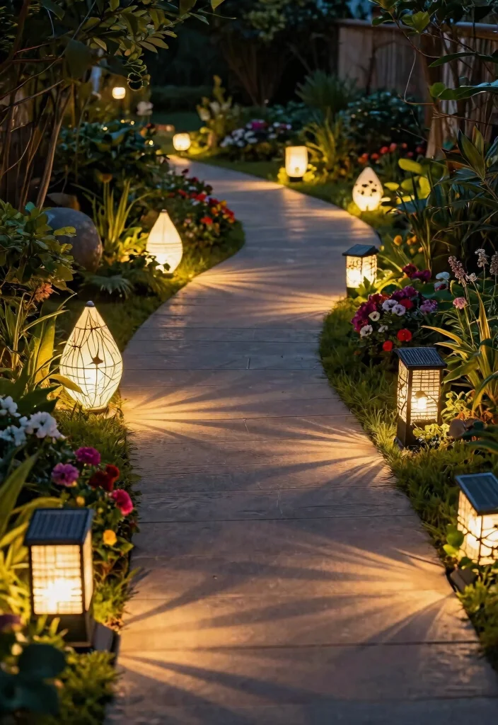 15 Outdoor Porch Lights That Stay Bright Without Wiring - 15. Artistic Solar Path Lights 1