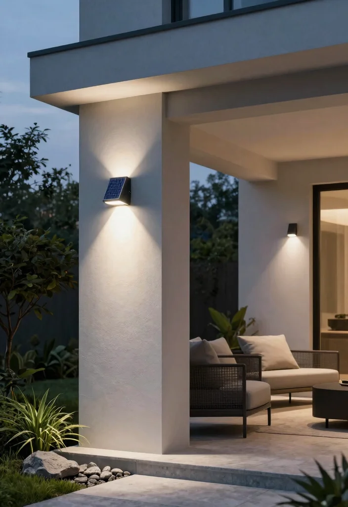 15 Outdoor Porch Lights That Stay Bright Without Wiring - 2. Modern Wall-Mounted Solar Lights 1