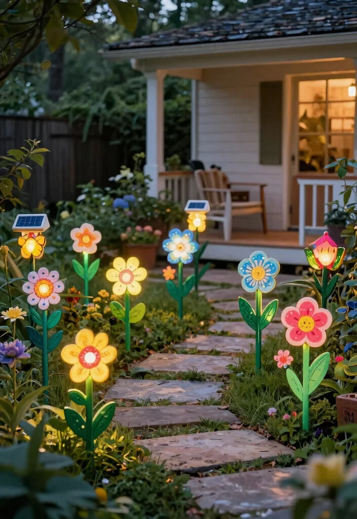15 Outdoor Porch Lights That Stay Bright Without Wiring - 9. Decorative Solar Garden Stakes 1