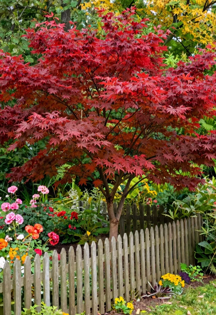 15 Privacy Trees Along Fence That Grow Fast and Stay Dense - 12. Red Maple - A Splash of Color 1