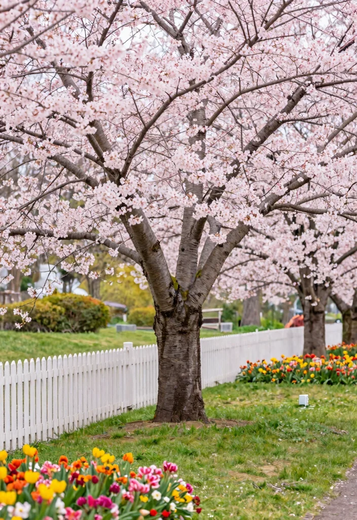 15 Privacy Trees Along Fence That Grow Fast and Stay Dense - 15. Yoshino Cherry - Blooms and Beauty 1